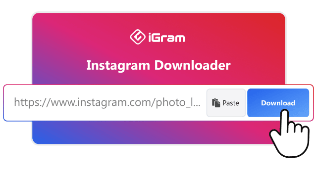  Paste the URL in iGram io